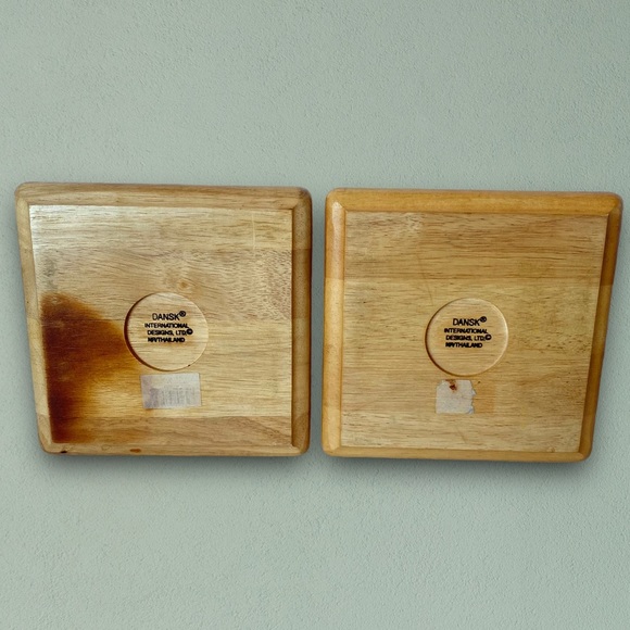 Vintage Dansk Sage Song Framed Tile Trivets 7 3/4” Set of 2 - Picture 4 of 11